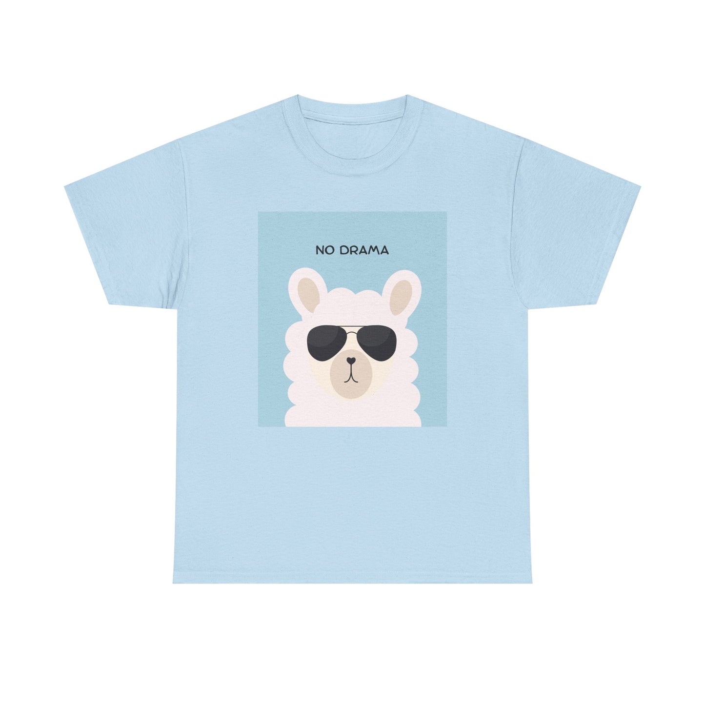 Chill Vibes Tee - No Drama Design, Casual T-Shirt, Gift for Llama Lovers, Everyday Wear, Fun Graphic Shirt