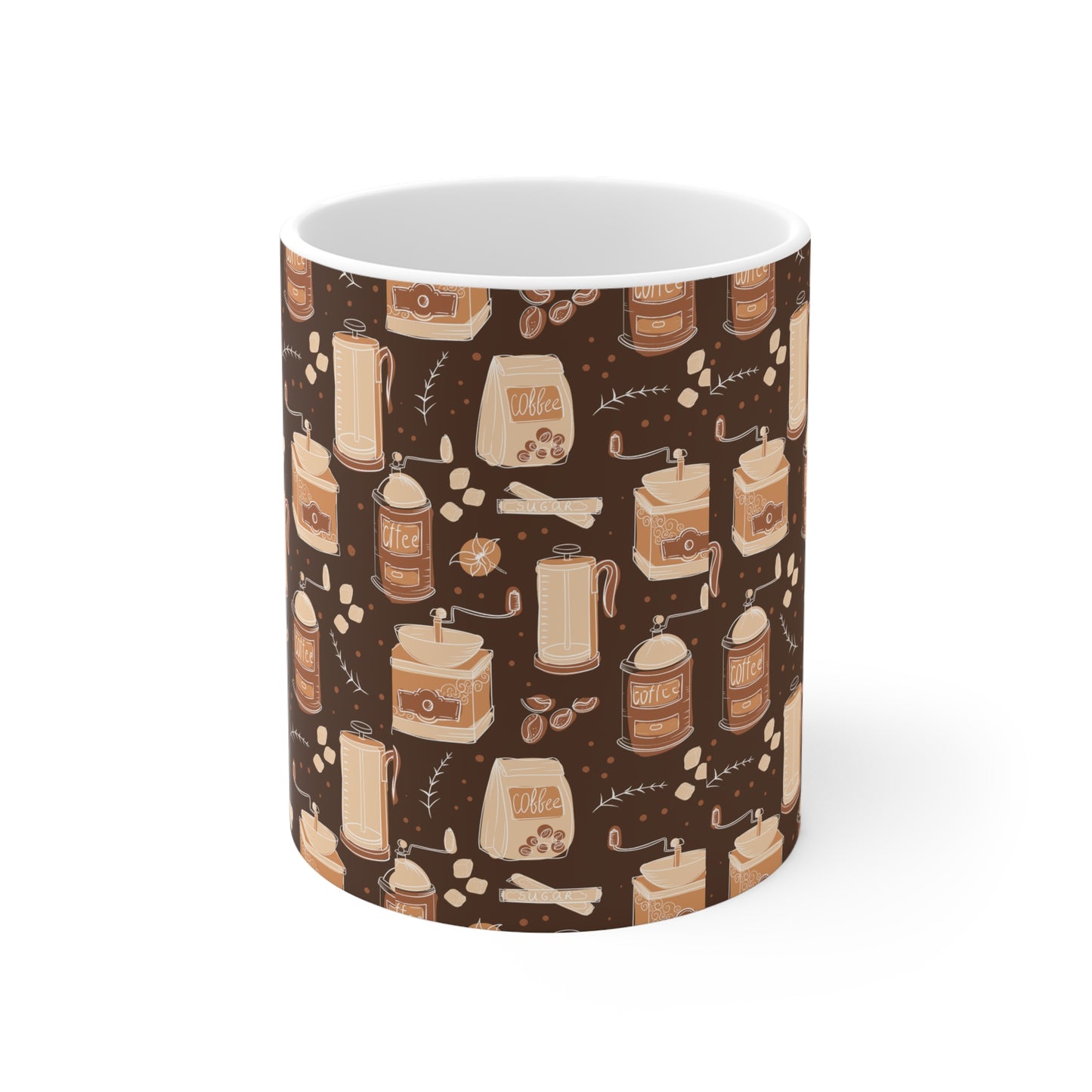 Coffee Lover's Ceramic Mug (CDA)- Cozy Cafe Vibes, Perfect Gift for Tea and Coffee Enthusiasts