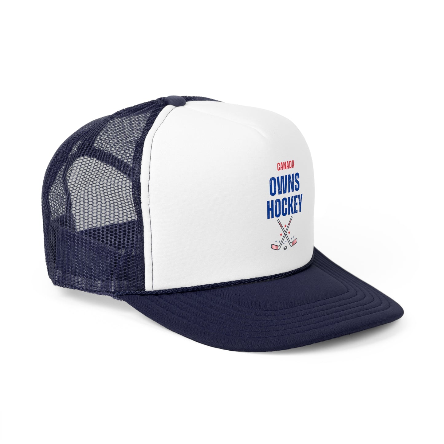 Canada Owns Hockey Trucker Cap - Sporty & Fun Hat for Hockey Lovers