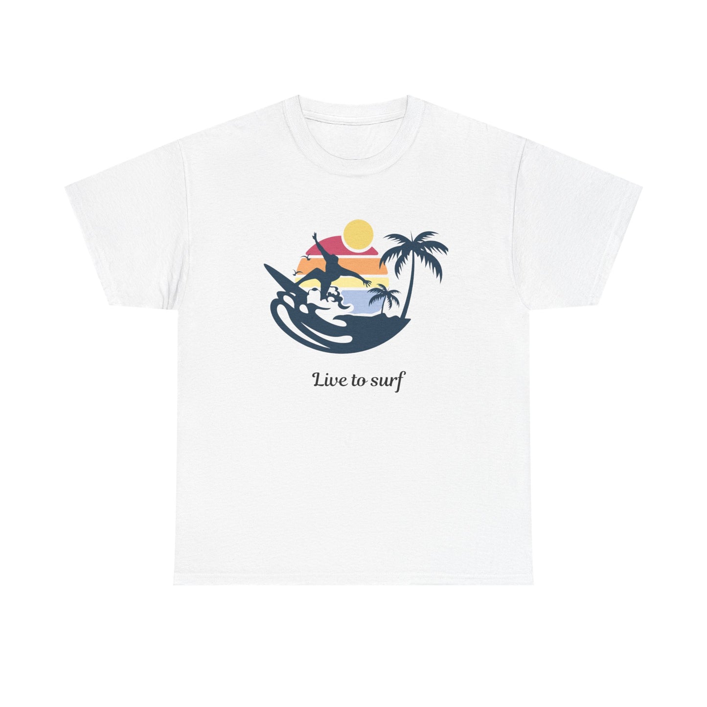Surf Vibes Unisex Cotton Tee - Perfect for Beach Lovers, Summer Style, Gift for Surfers, Casual Wear, Graphic Tee