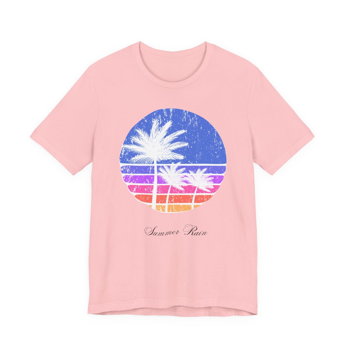 Summer Vibes Graphic Tee, Unisex Jersey Tee for Beach Lovers, Retro Summer T-Shirt, Vacation Style Tee, Gift for Sun Chasers
