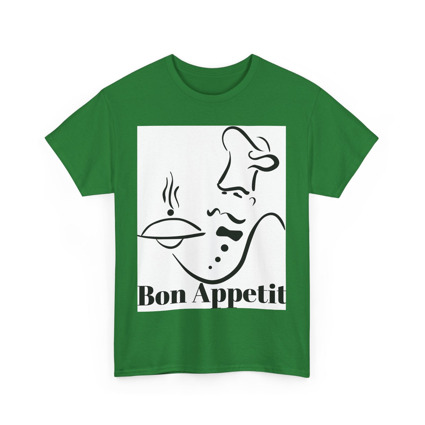 Bon Appetit Chef Unisex Heavy Cotton Tee - Perfect for Food Lovers & Culinary Chefs