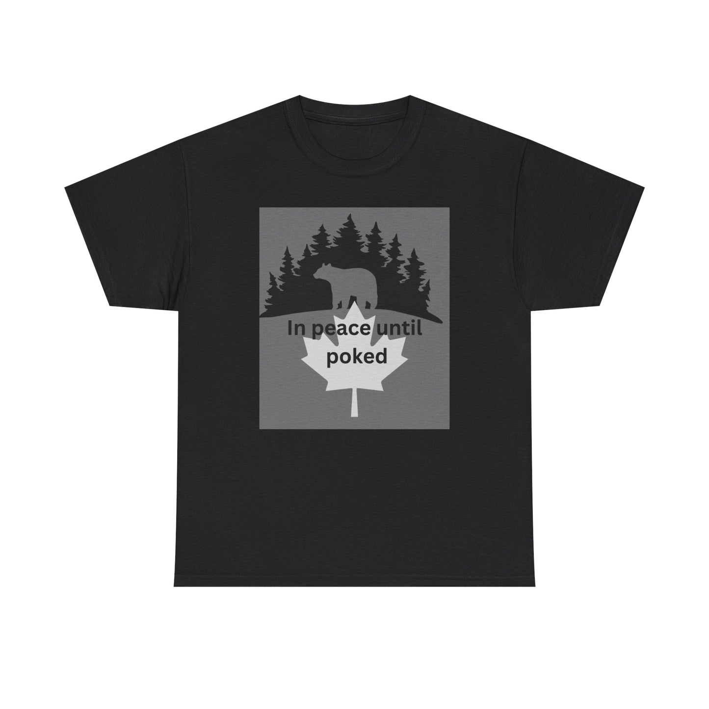 Unisex Heavy Cotton Tee - 'In Peace Until Poked' Graphic Shirt for Nature Lovers