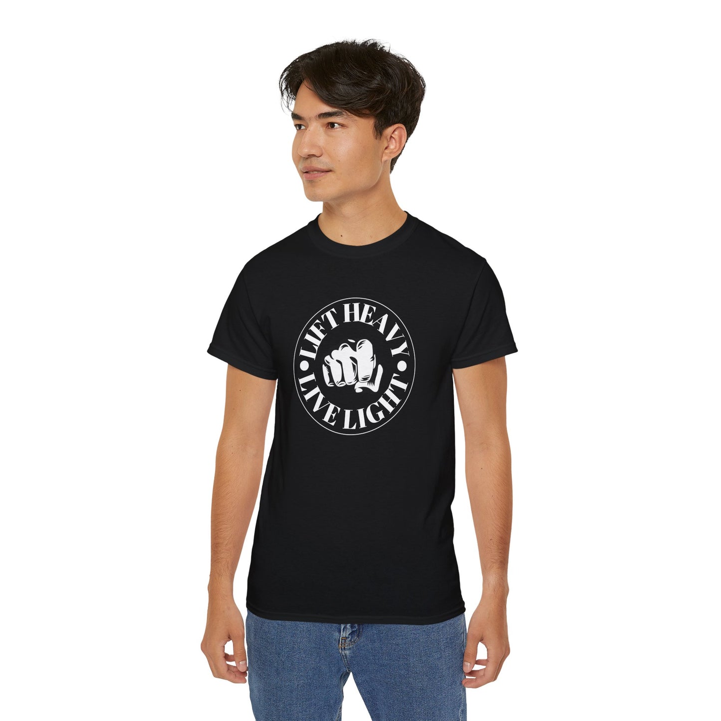 ‘LIFT HEAVY LIVE LIGHT’ Unisex Ultra Cotton Tee