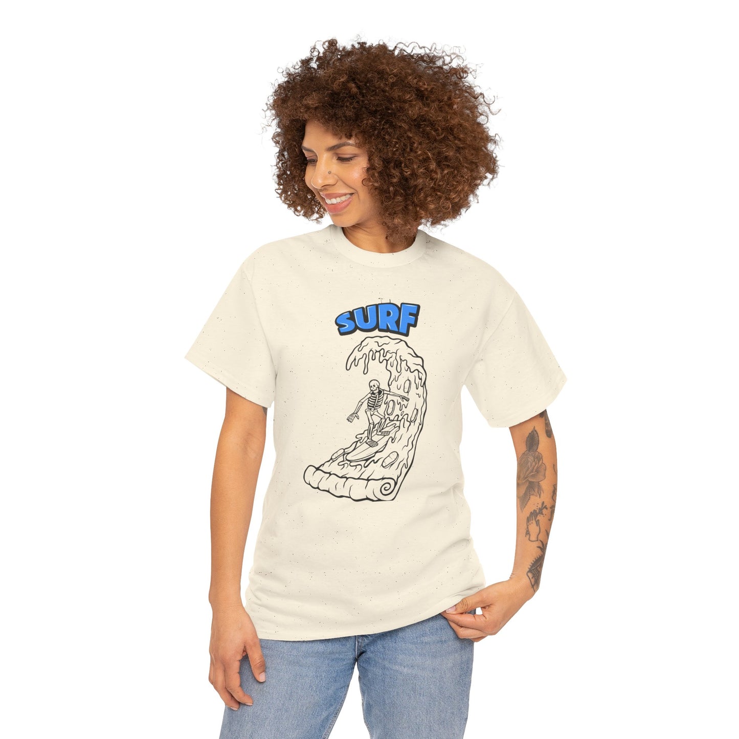 Surf Vibes Unisex Heavy Cotton Tee - Perfect for Beach Lovers, Summer Festivals, Casual Outings, Gift for Surfers, Fun and Relaxed Lifestyle