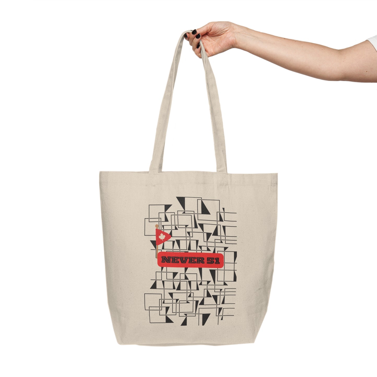 Geometric Design Canvas Tote Bag | Eco-Friendly Shopping Bag | Reusable Grocery Tote | Make a Statement | Fun Gift for Friends
