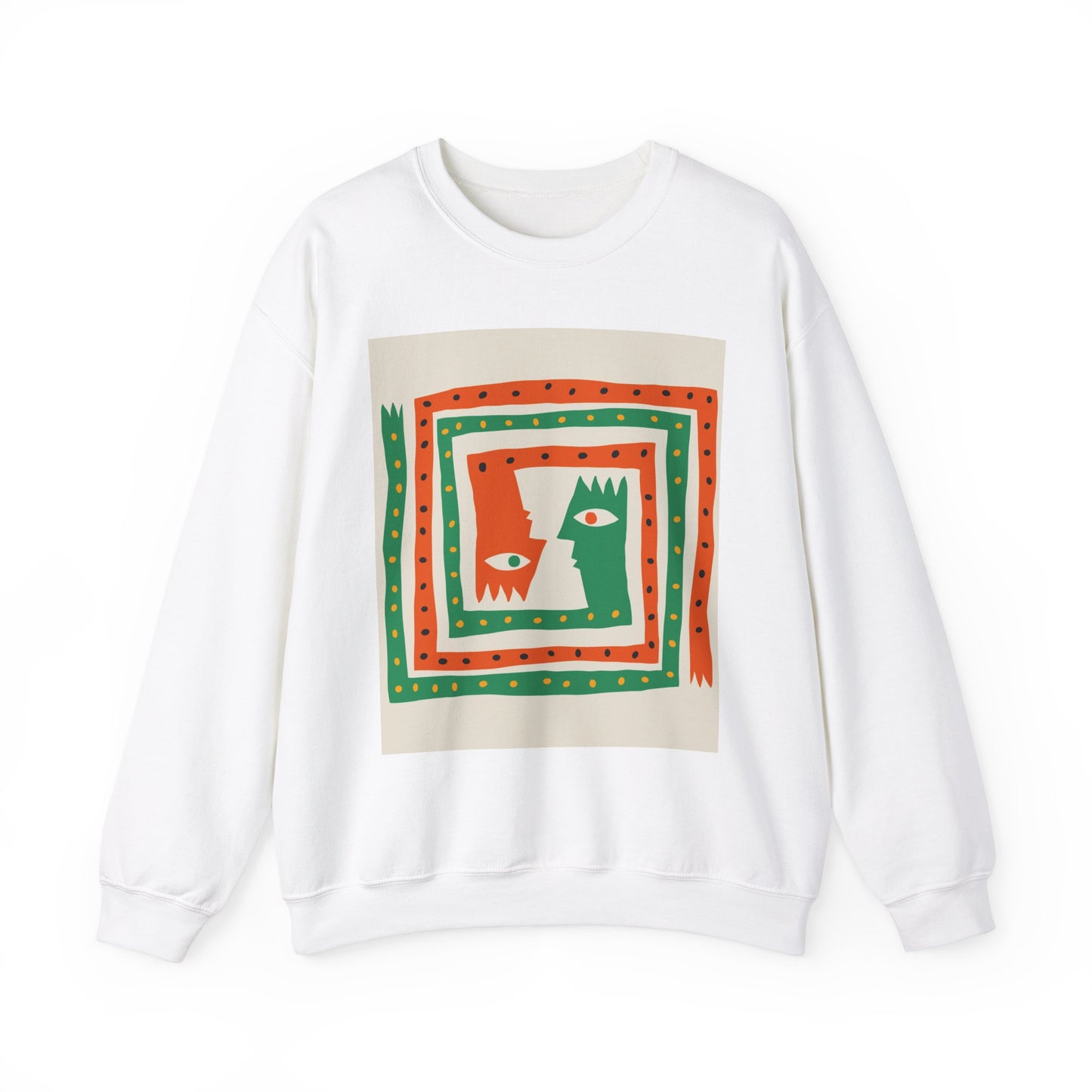 ‘Happiness’ Red/Green Unisex Heavy Blend™ Crewneck Sweatshirt