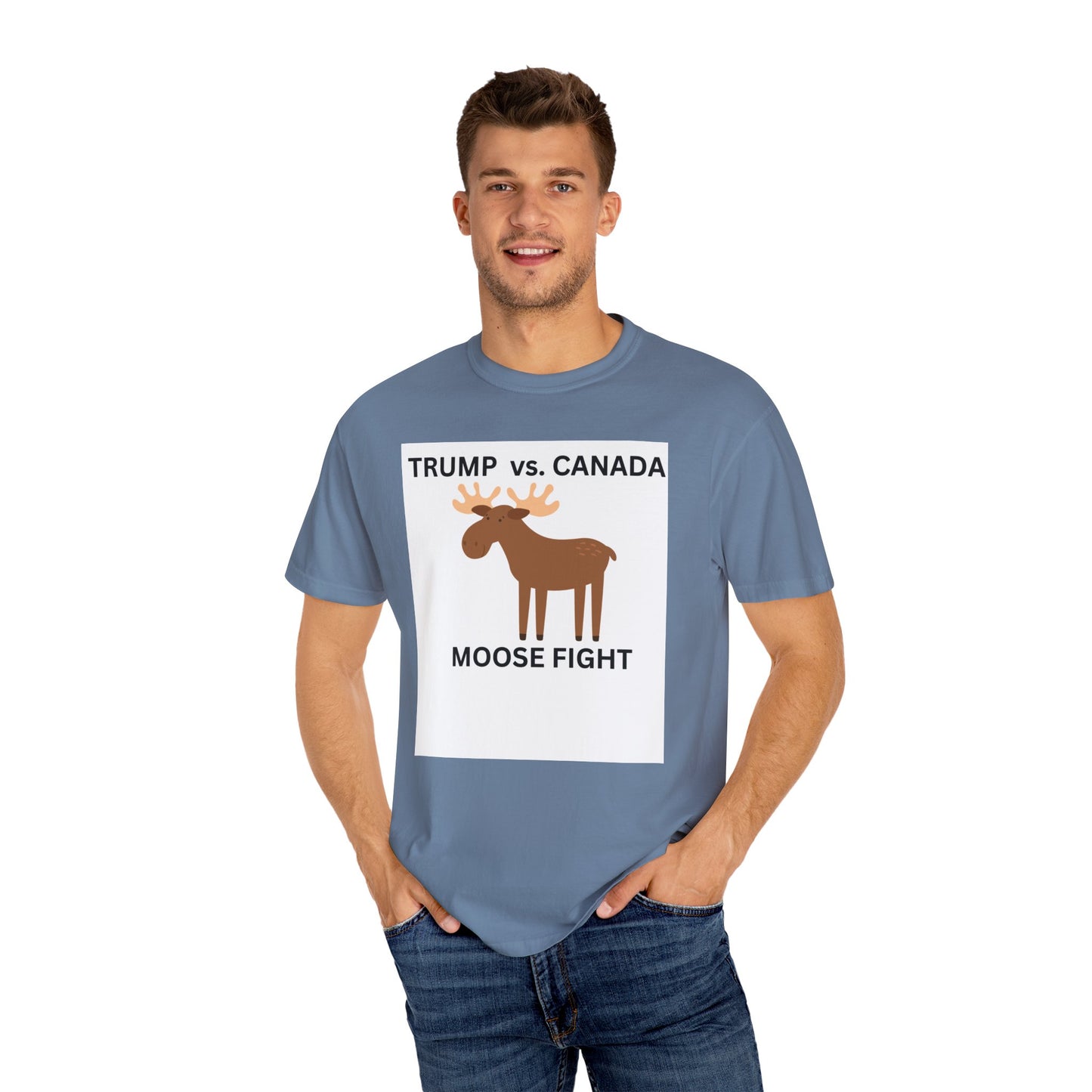 Funny Moose Fight T-Shirt - Trump vs. Canada Unisex Tee