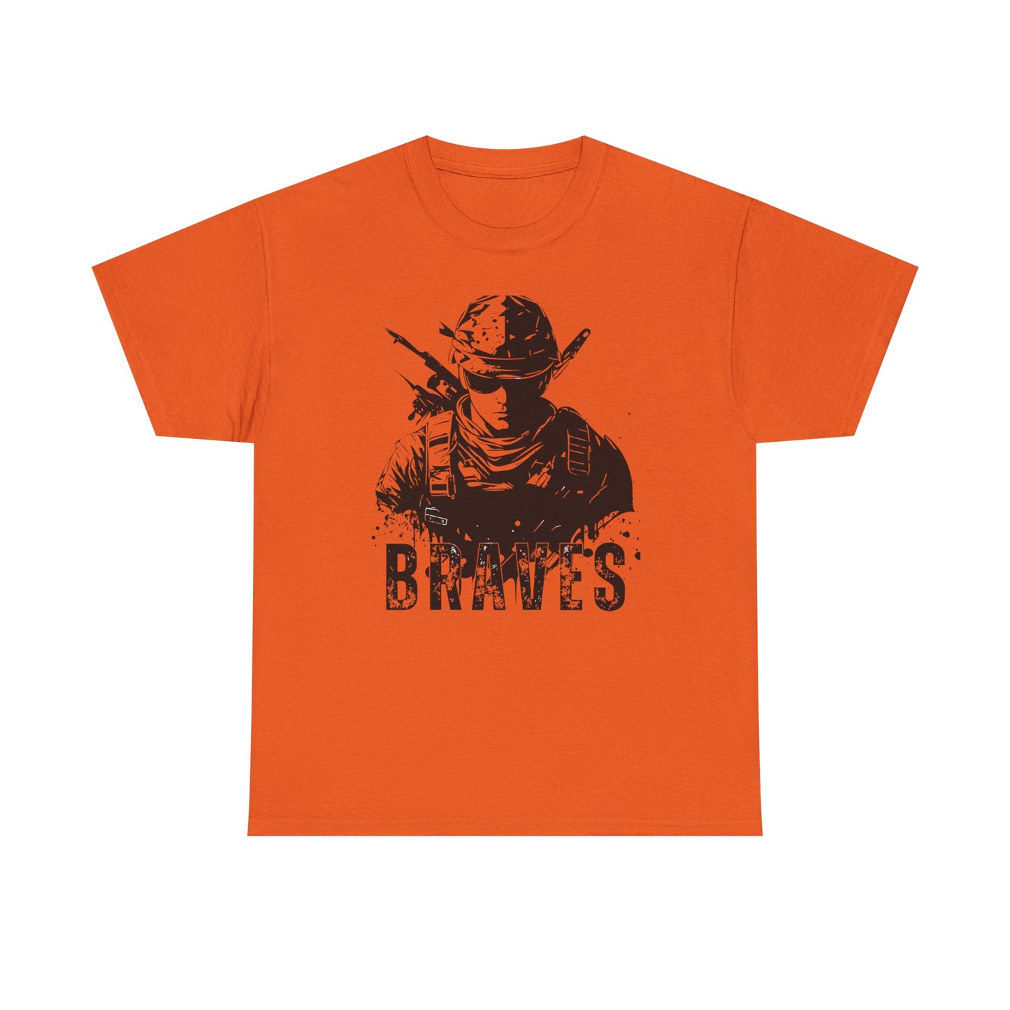 Braves Unisex Heavy Cotton Tee - Bold Military Tribute Shirt
