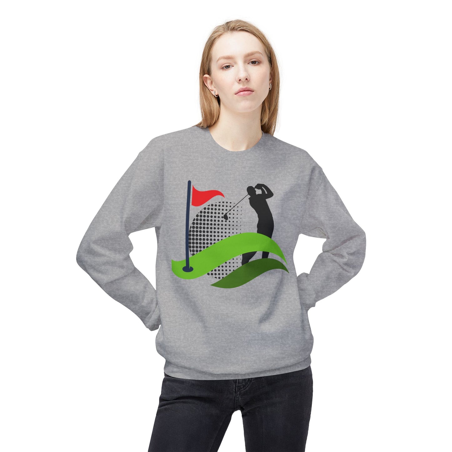 Golf Lover's Unisex Fleece Crewneck Sweatshirt - Perfect for Sports Enthusiasts