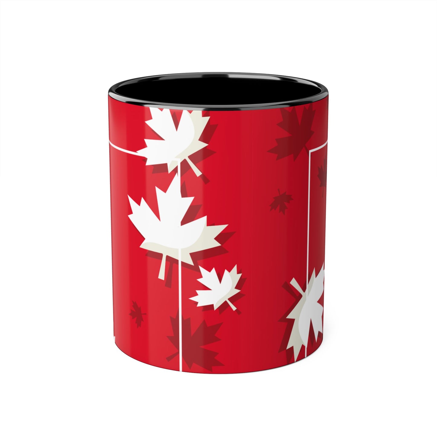 Festive Maple Leaf Accent Mug – 11oz for Cozy Celebrations