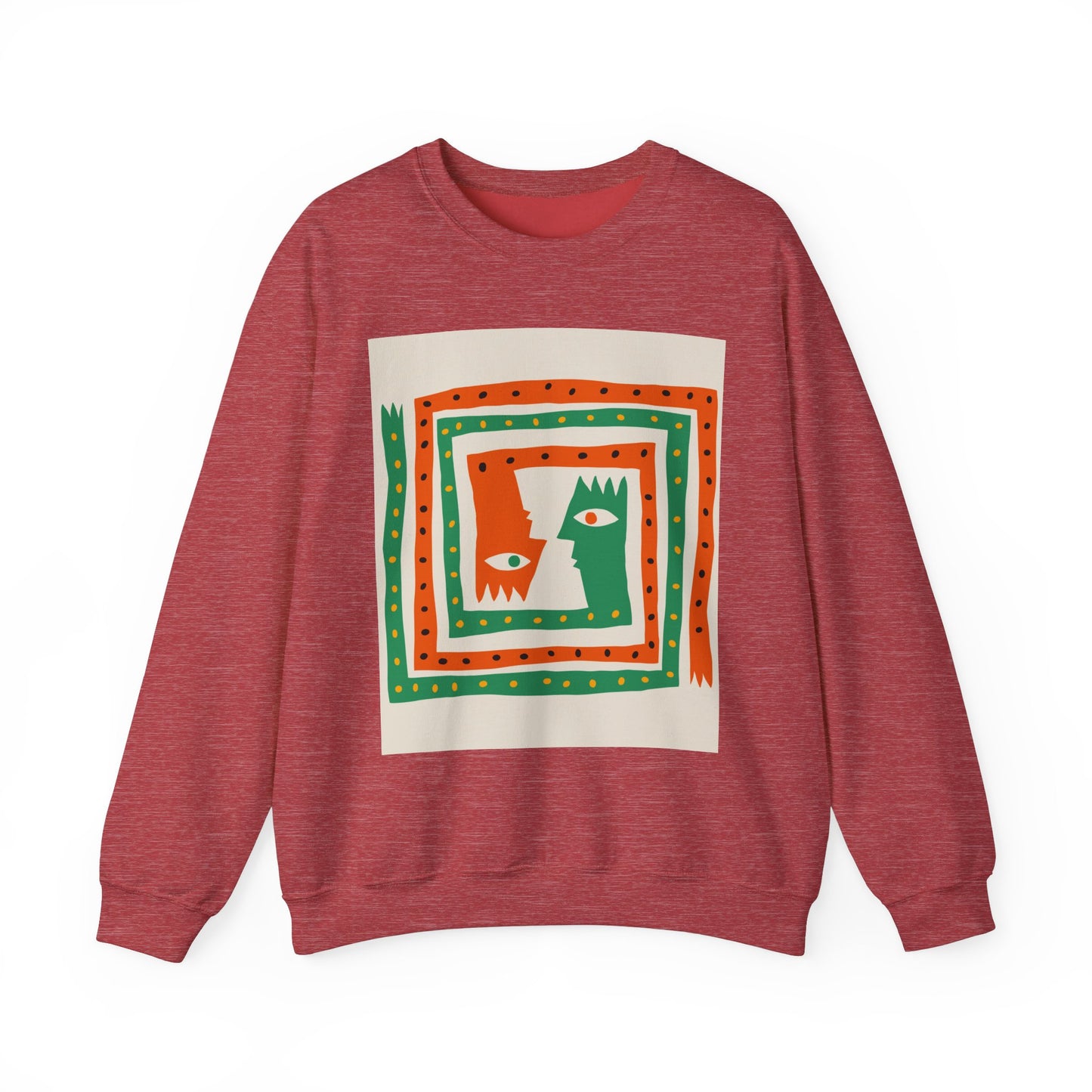 ‘Happiness’ Red/Green Unisex Heavy Blend™ Crewneck Sweatshirt