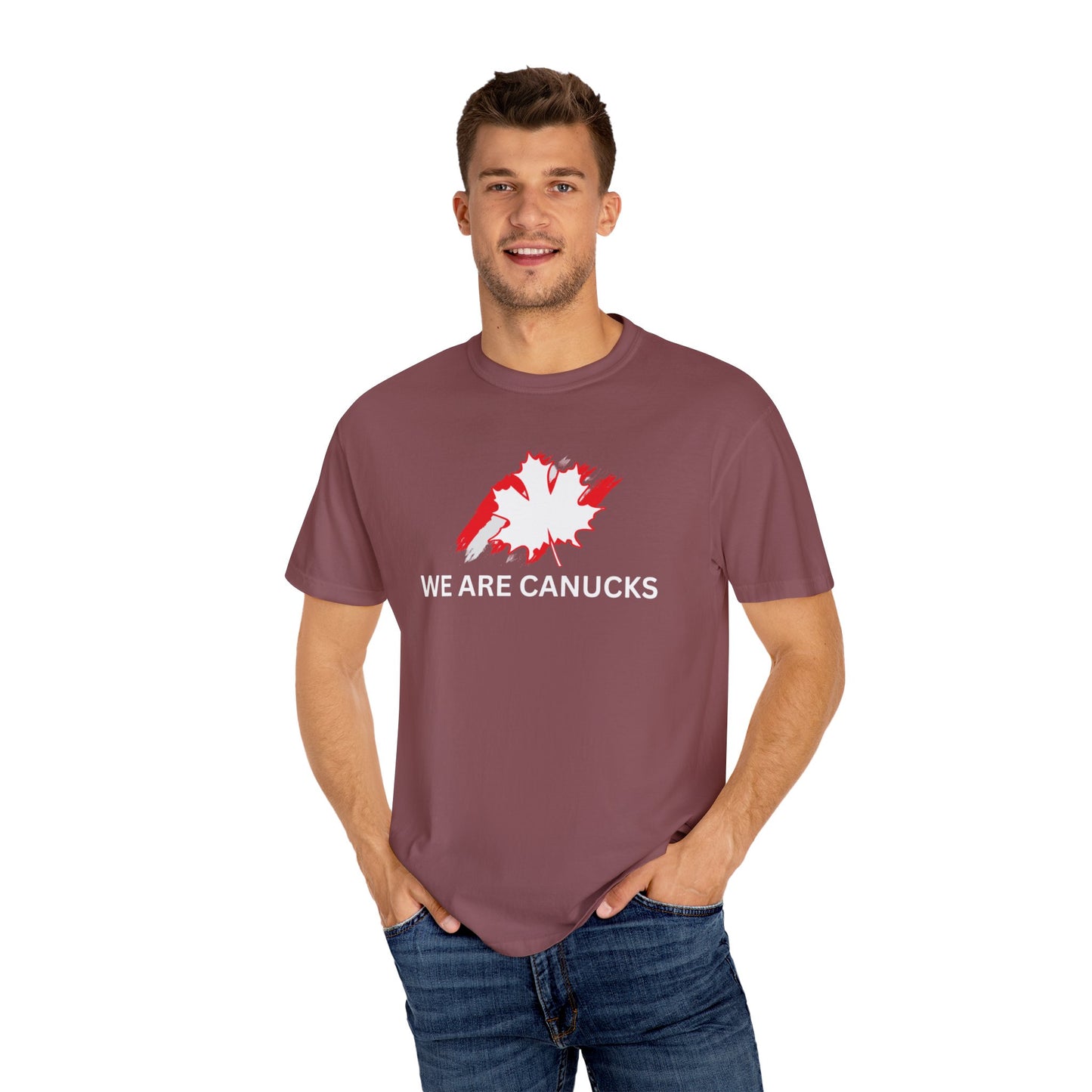 Unisex Garment-Dyed T-shirt - 'We Are Canucks' Canada Pride Tee