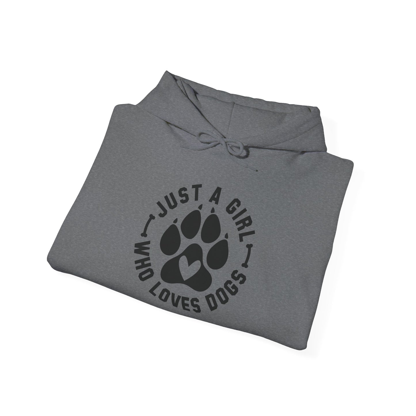 ‘Just a Girl who loves Dogs’ Heavy Blend™ Hooded Sweatshirt