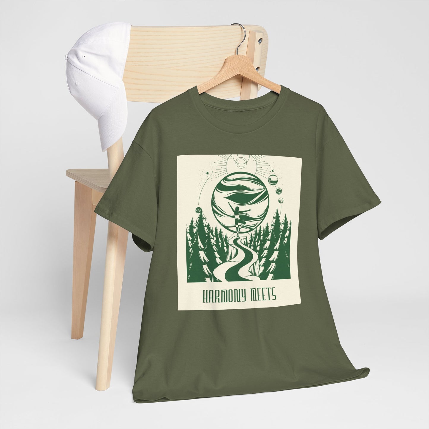 Nature-Inspired Harmony Tee | Unisex Heavy Cotton T-Shirt for Outdoor Lovers, Gifts for Friends, Eco-Conscious Apparel, Camping Gear, [...]