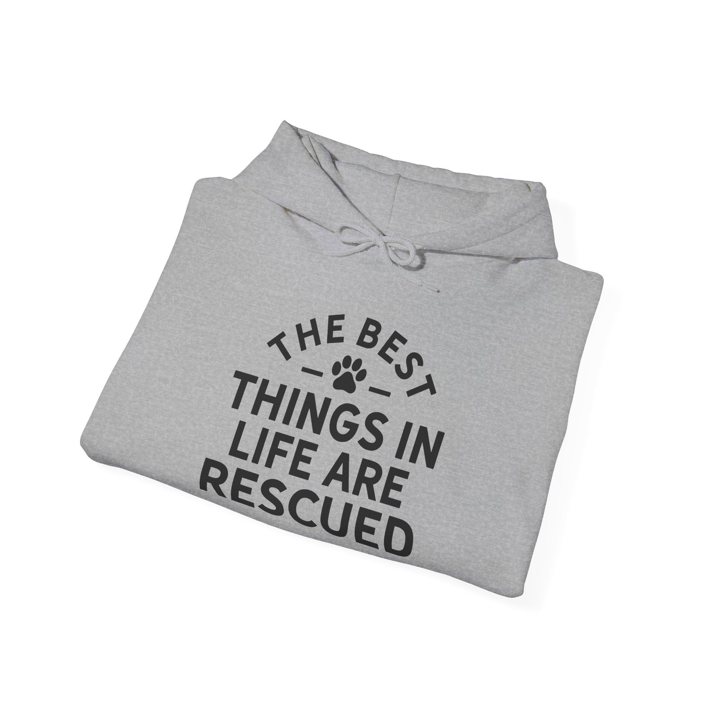 ‘The best things in life are rescued’ Unisex Heavy Blend™ Hooded Sweatshirt