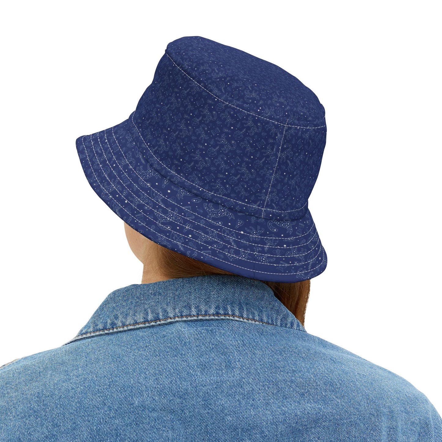 Navy Floral Bucket Hat for Summer Outings