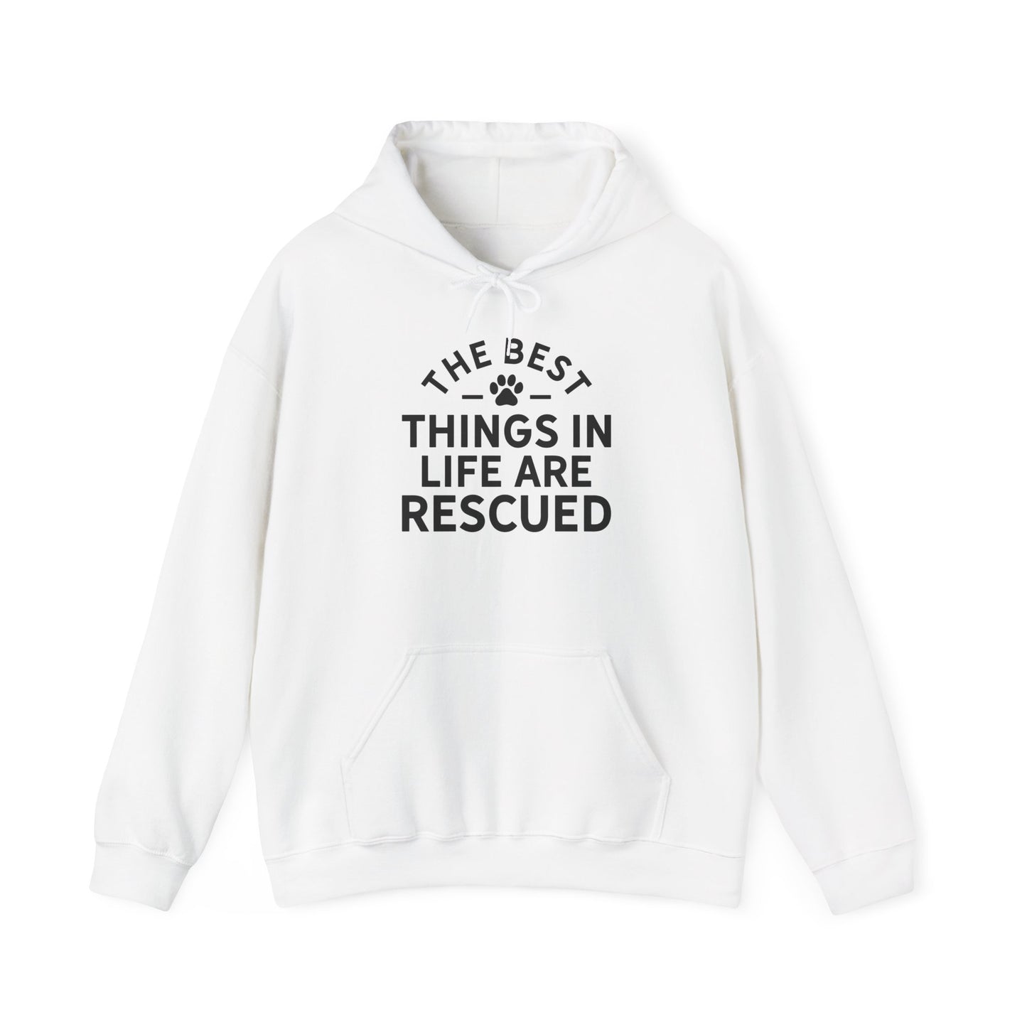 ‘The best things in life are rescued’ Unisex Heavy Blend™ Hooded Sweatshirt