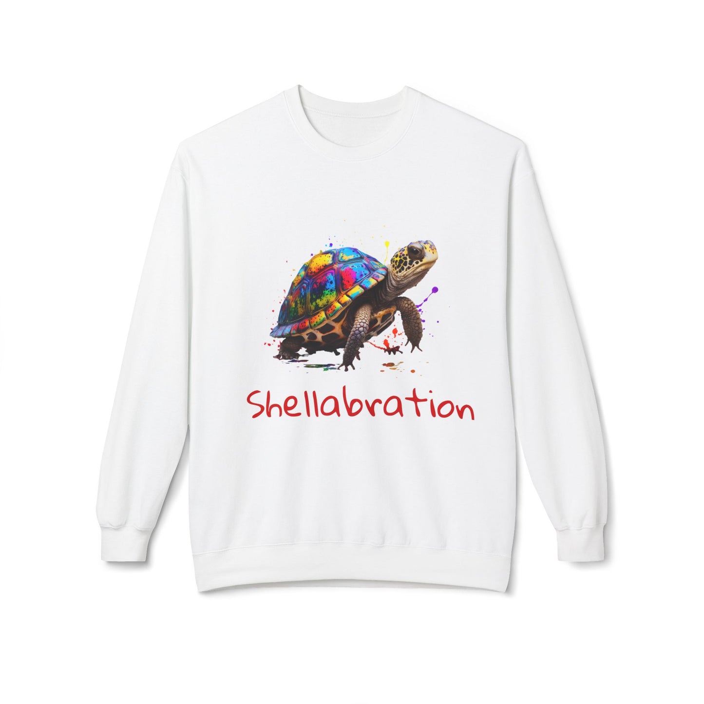 ‘Shellabration’ Turtle Unisex Midweight Softstyle Fleece Crewneck Sweatshirt