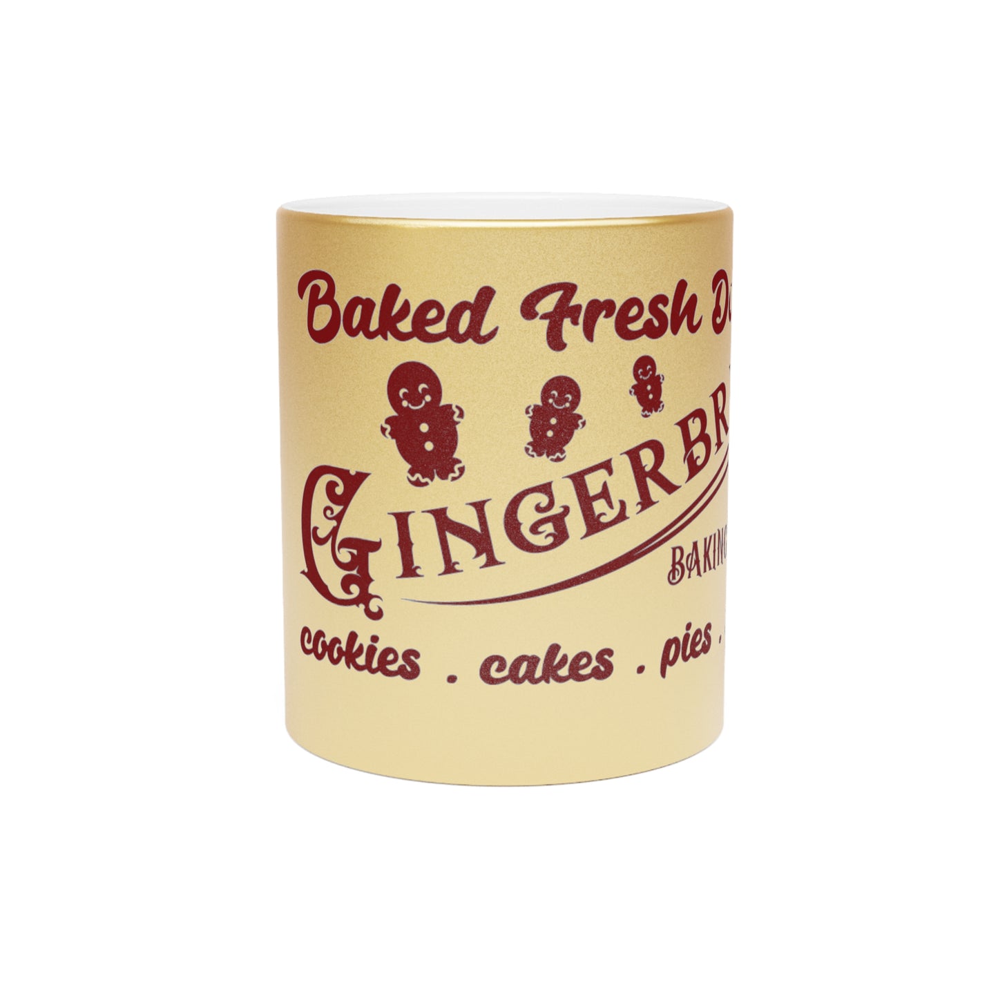 Gingerbread Metallic Mug (Silver\Gold)