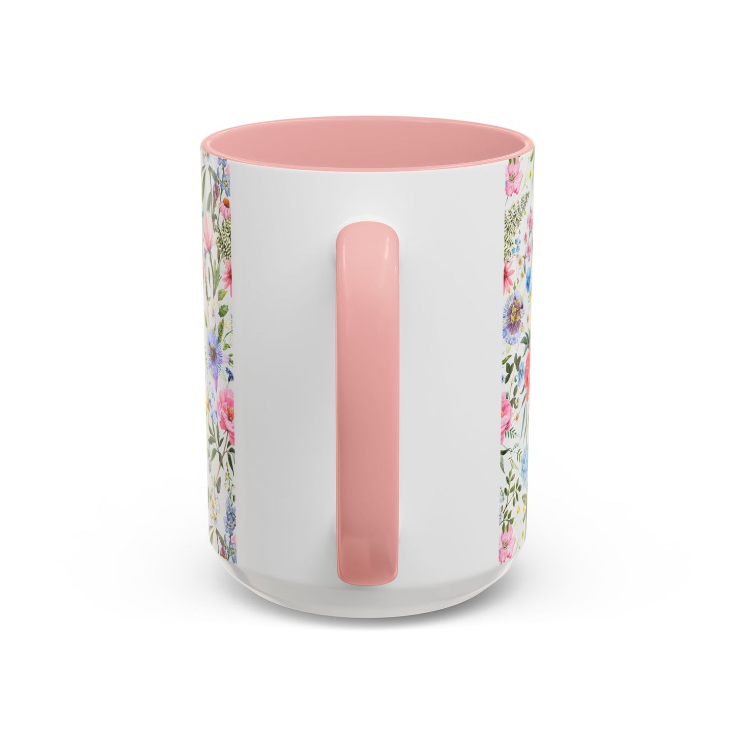 ‘Colourful Flowers’ Accent Coffee Mug (11, 15oz)