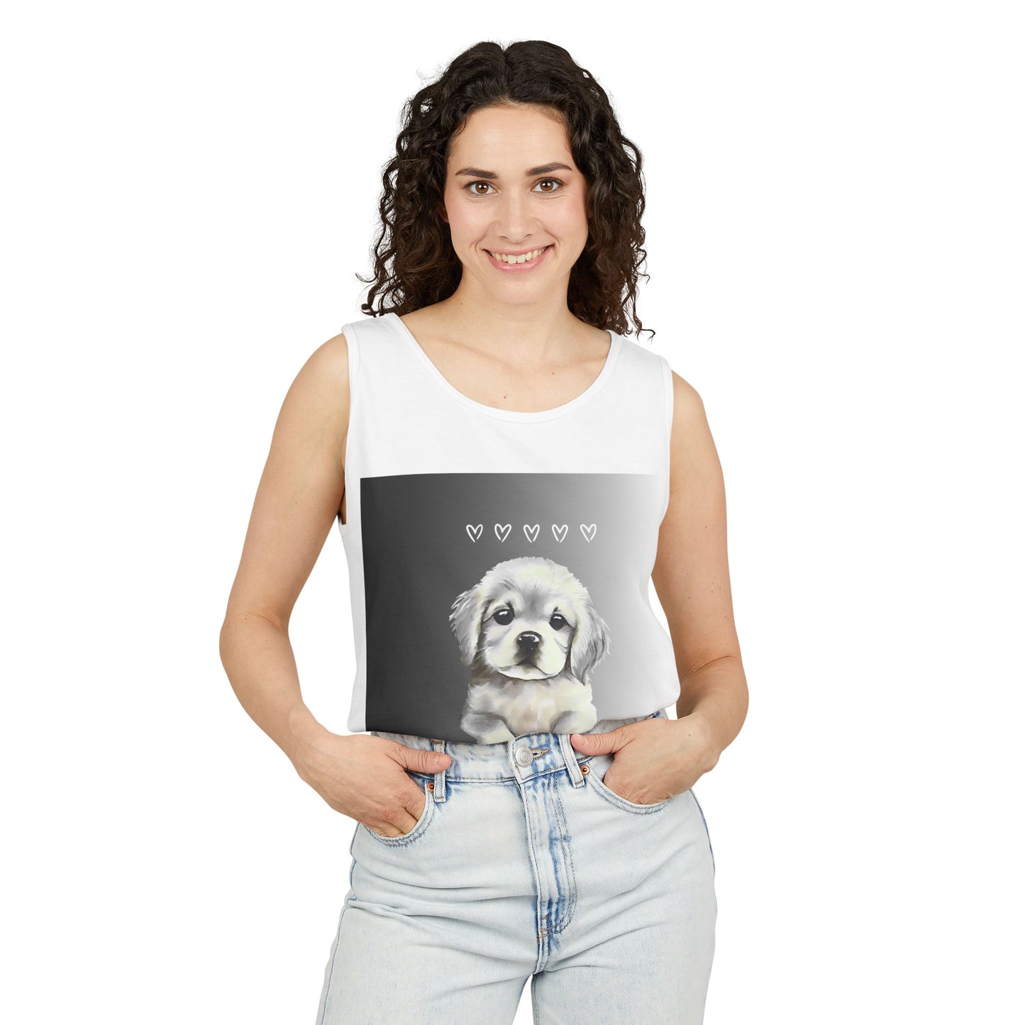 Cute Dog Lover Tank Top, My Baby Graphic Tee, Unisex Puppy Lovers Shirt, Gift for Dog Owners, Casual Summer Wear