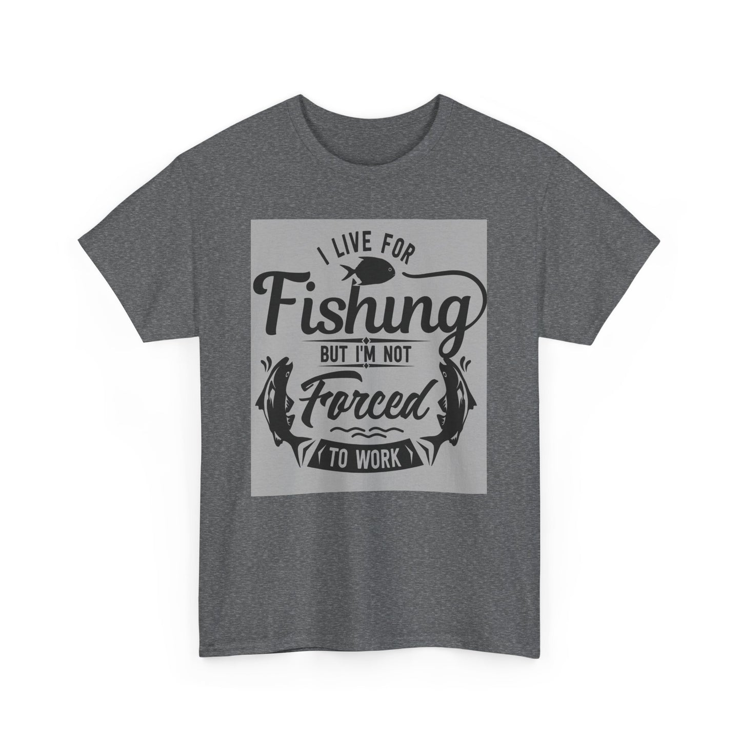 Fishing Enthusiast Tee - I Live for Fishing, Cute Fishing Shirt, Gift for Angler, Outdoor Adventure Apparel, Perfect for Father's Day