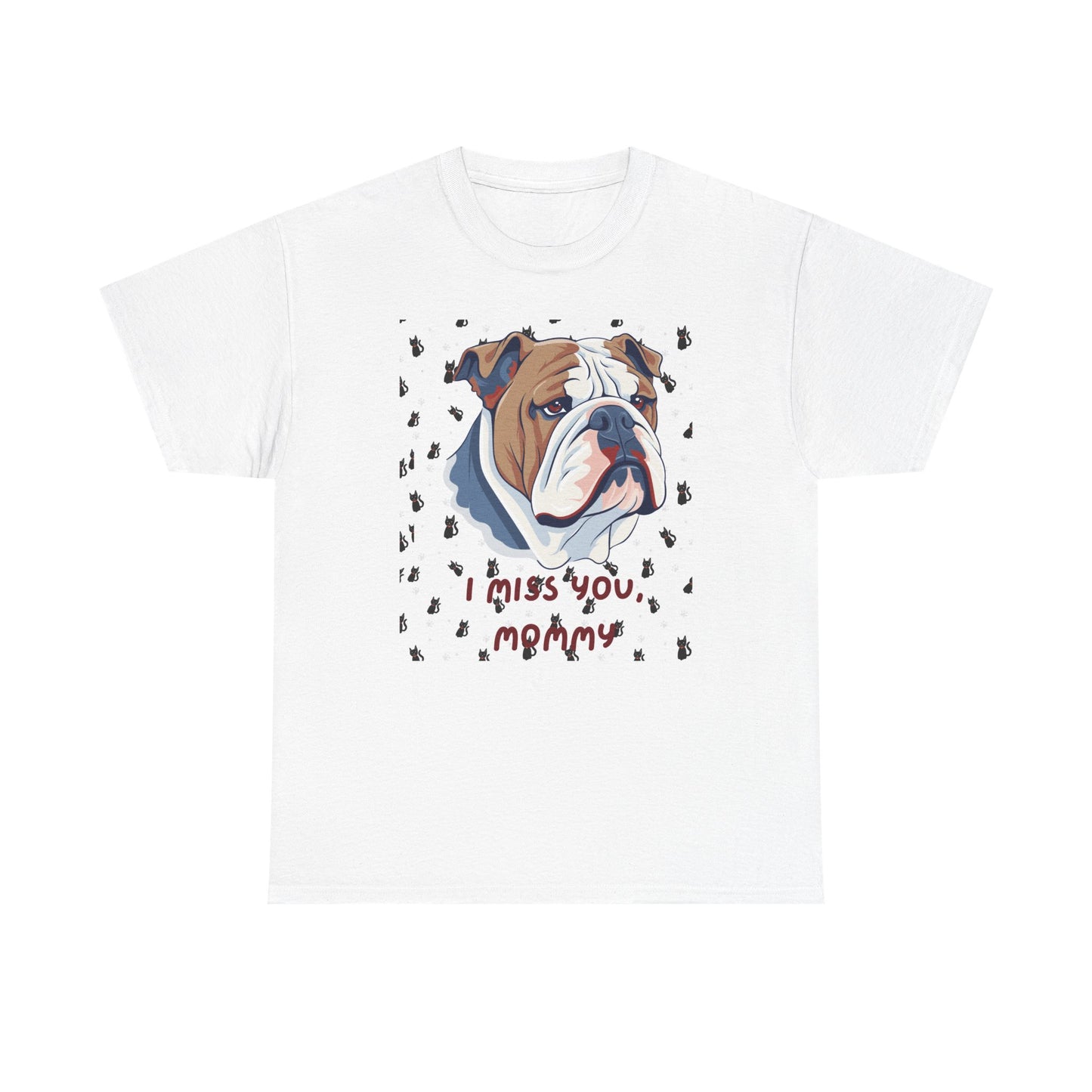 I Miss You Mommy Unisex Heavy Cotton Tee - Comforting Dog Design Tee