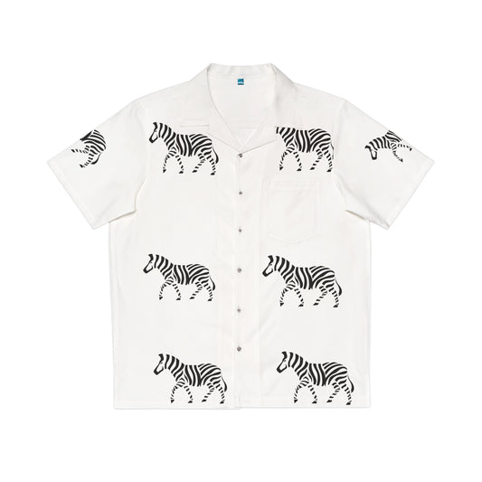 ‘Zebra’ Men's Hawaiian Polo Shirt (AOP)