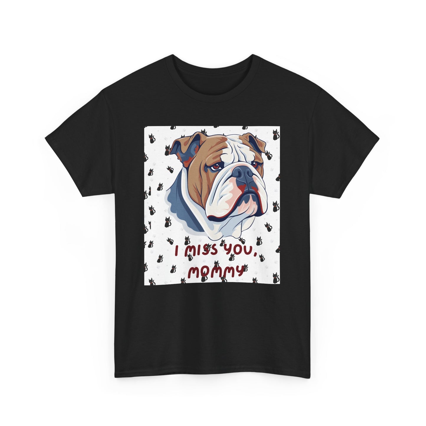 I Miss You Mommy Unisex Heavy Cotton Tee - Comforting Dog Design Tee