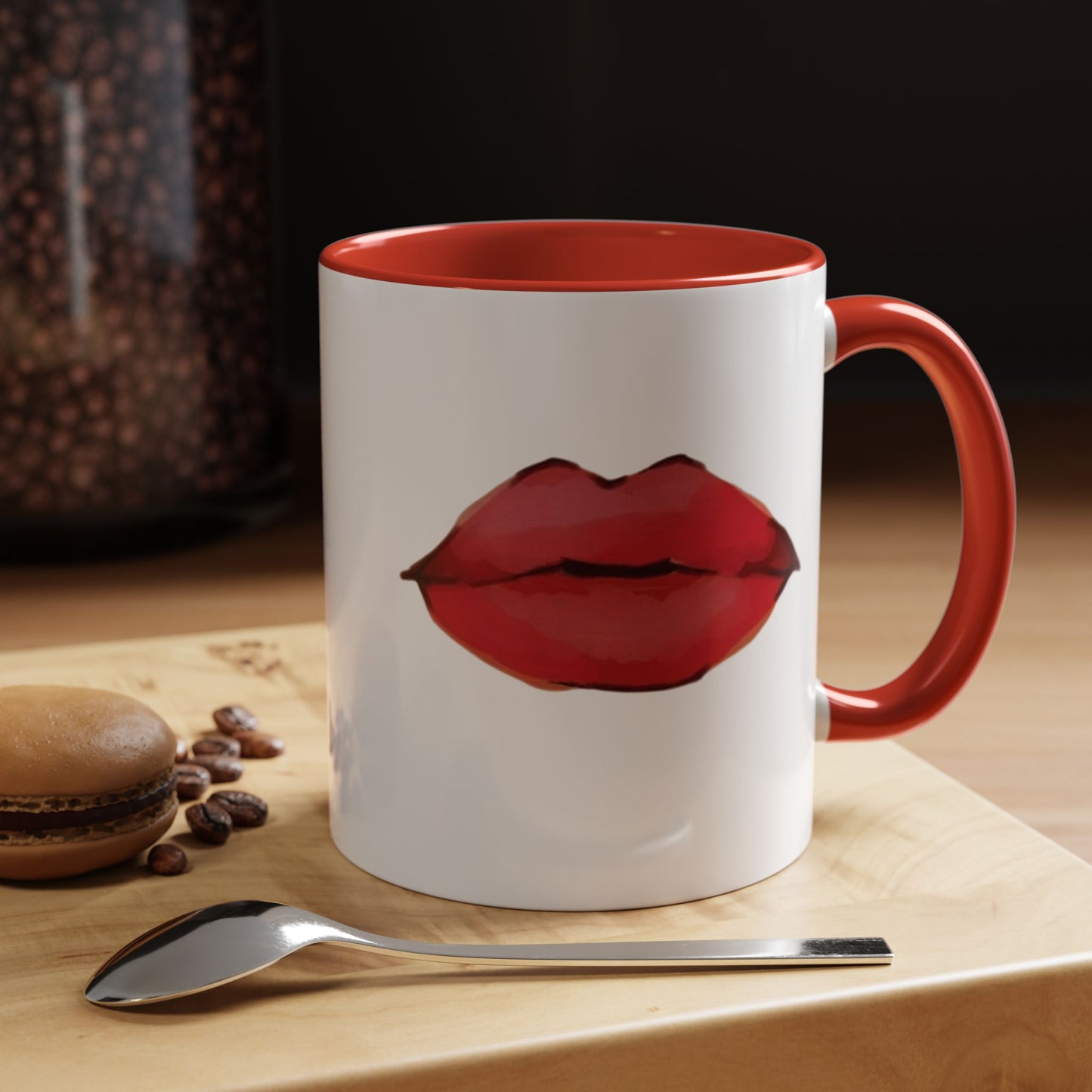 ‘Red Lips’ Accent Coffee Mug (11, 15oz)