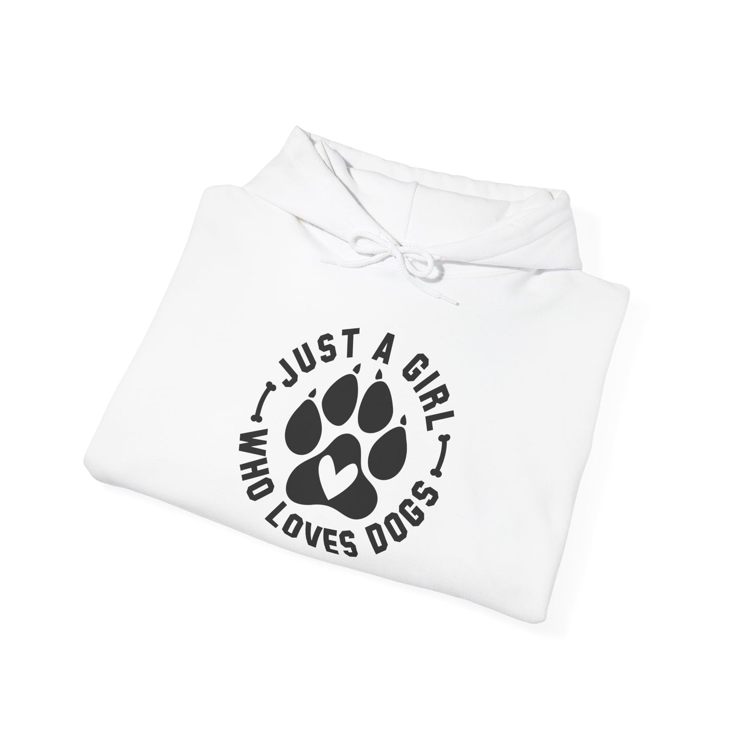 ‘Just a Girl who loves Dogs’ Heavy Blend™ Hooded Sweatshirt