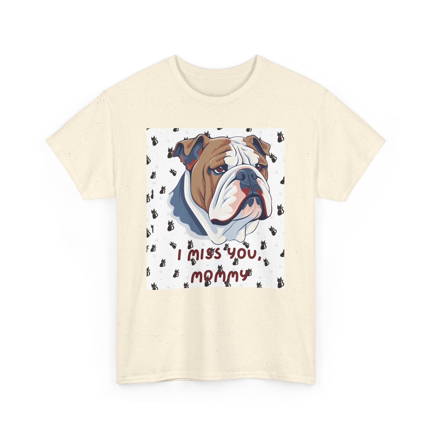 I Miss You Mommy Unisex Heavy Cotton Tee - Comforting Dog Design Tee