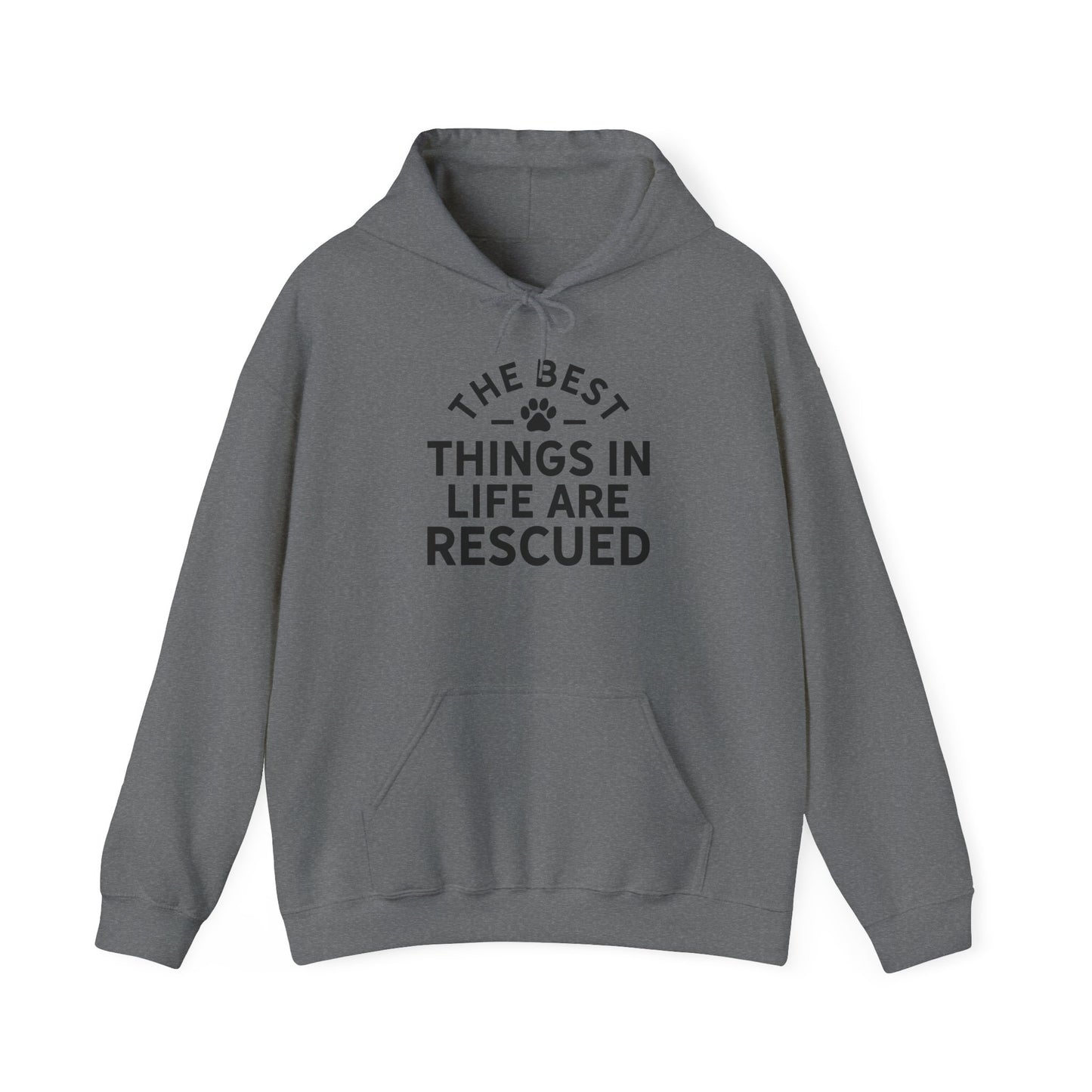 ‘The best things in life are rescued’ Unisex Heavy Blend™ Hooded Sweatshirt