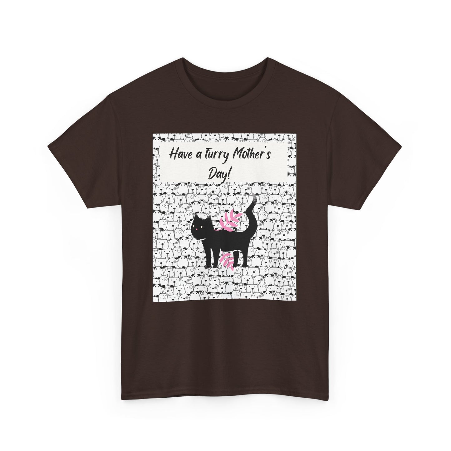 Mother's Day Cat Tee - Unisex Heavy Cotton T-Shirt
