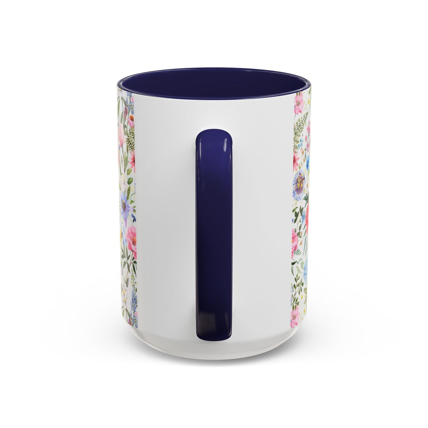 ‘Colourful Flowers’ Accent Coffee Mug (11, 15oz)