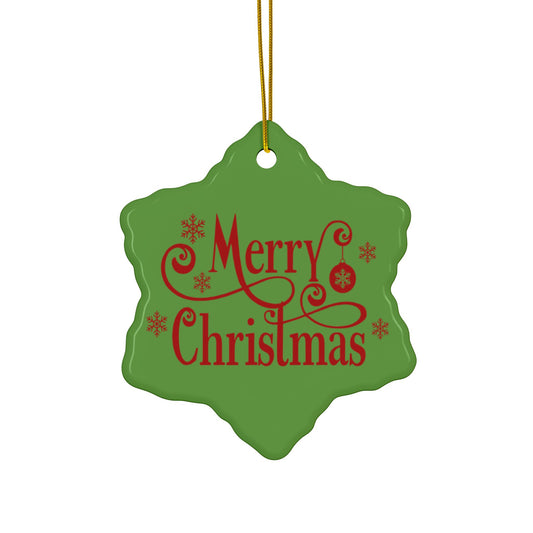 ‘MERRY CHRISTMAS’ Ceramic Ornaments, 2-Side Print, (1pc, 3pcs, 5pcs, 10pcs)