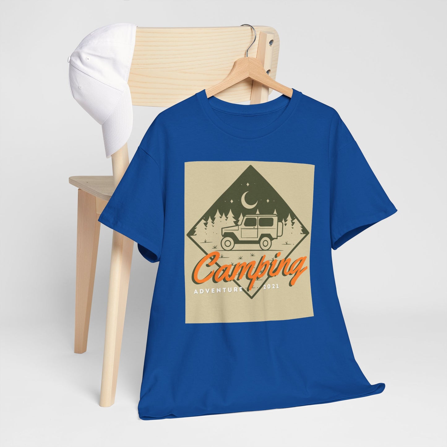 Camping Adventure Unisex Heavy Cotton Tee | Outdoor Fun Shirt, Nature Lover Gift, Camping Apparel, Casual Summer Tee, Travel Outfit