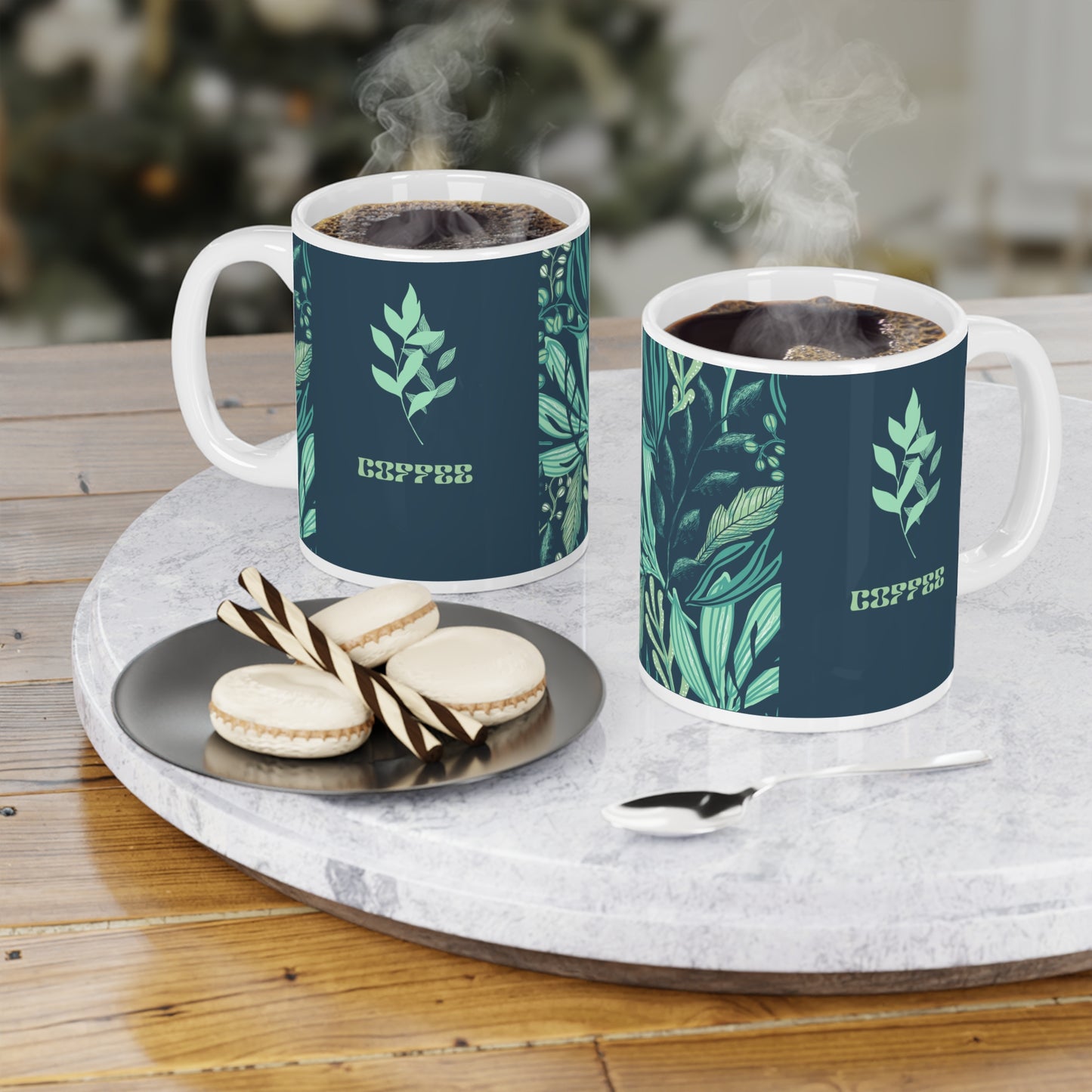 Botanical Ceramic Mug Collection, Eco-Friendly Coffee Cup, Perfect Gift for Plant Lovers, Sip & Savor, Nature-Inspired Drinkware