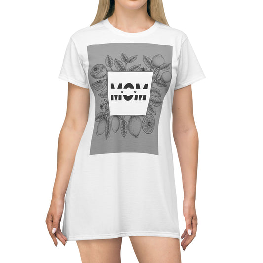 Mom Floral T-Shirt Dress - Perfect Gift for Mother's Day & Casual Wear