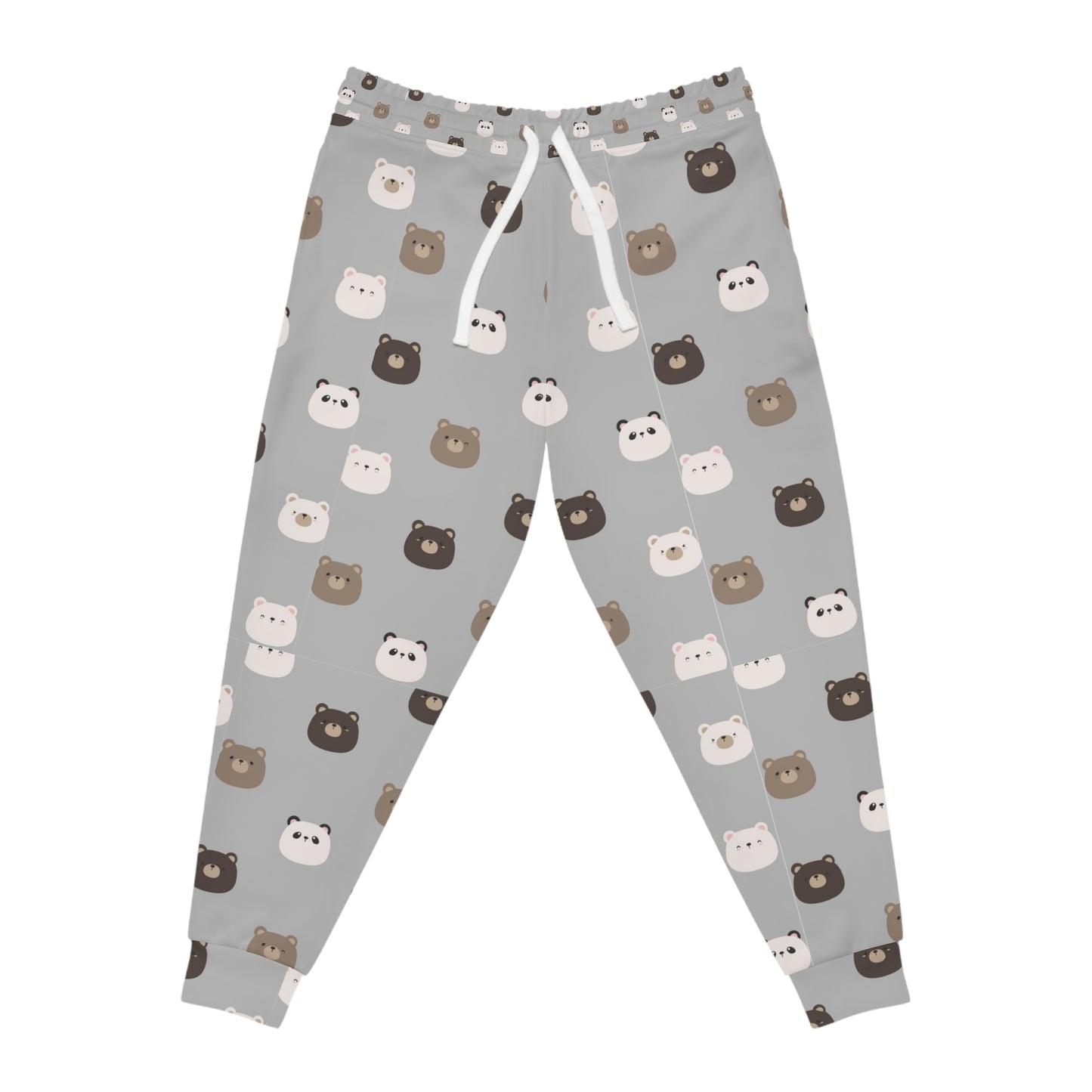 Cute Bear Print Athletic Joggers for Comfort and Style