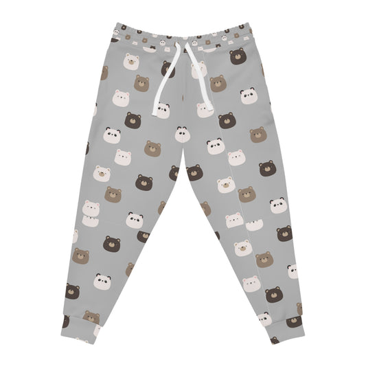 Cute Bear Print Athletic Joggers for Comfort and Style