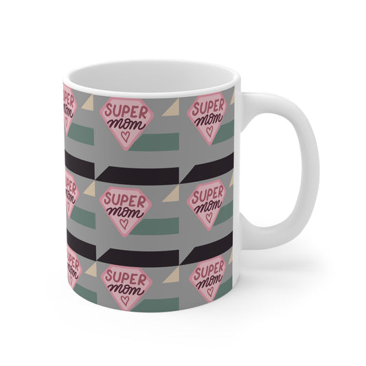 Super Mom Ceramic Mug - Heartfelt Gift for Mother's Day & Everyday Celebrations