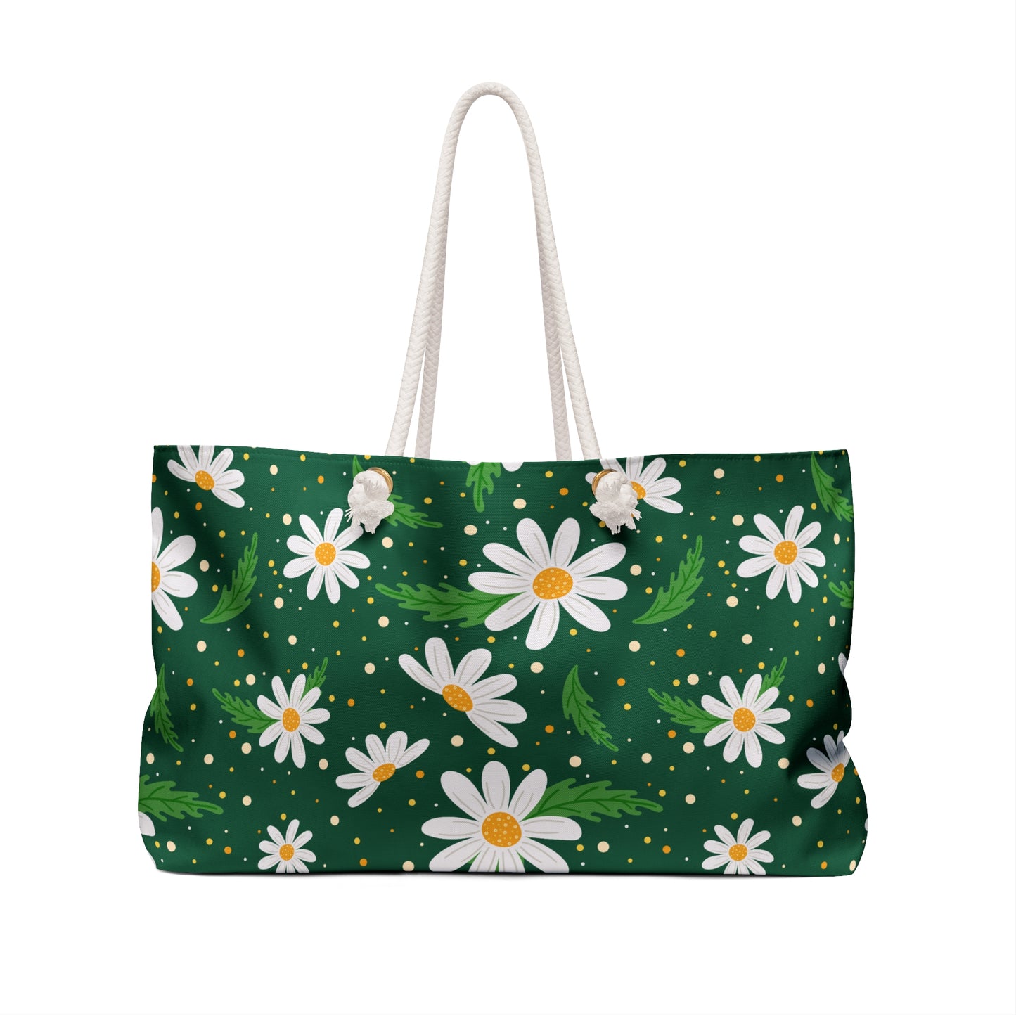 Floral Weekender Bag - Stylish Travel Tote with Daisy Design