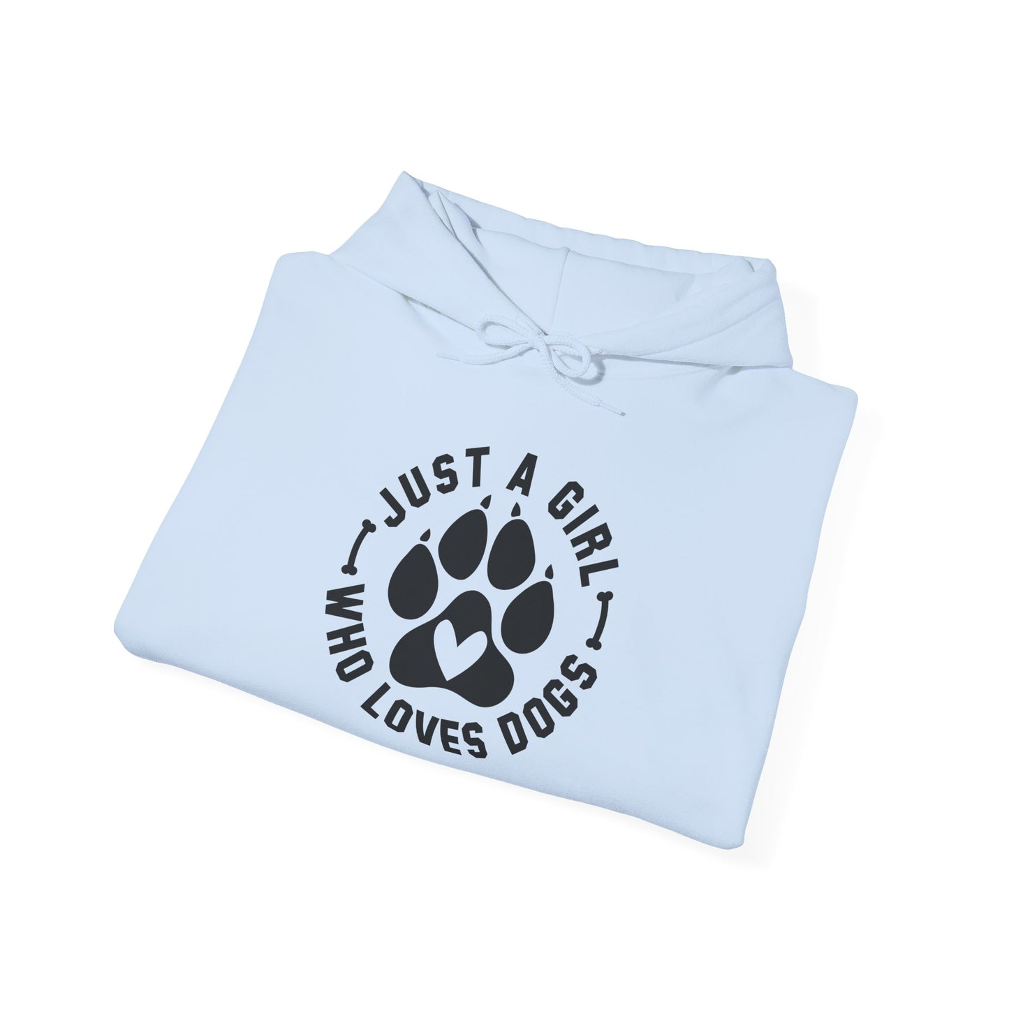 ‘Just a Girl who loves Dogs’ Heavy Blend™ Hooded Sweatshirt