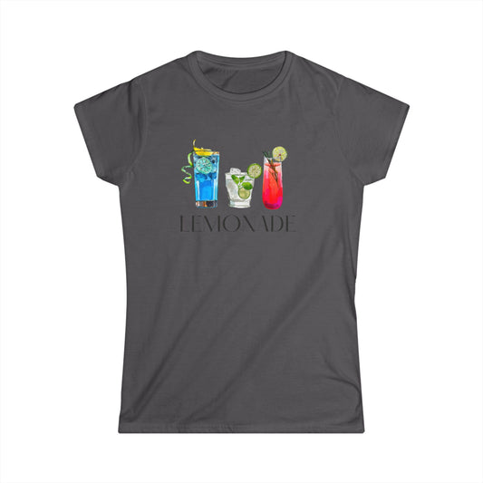 Refreshing Lemonade Women's Softstyle Tee - Summer Vibes, Casual Wear, Beach Day, Gift for Her, Drink Lovers
