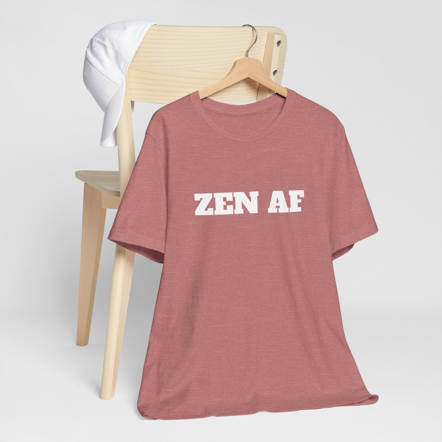 ZEN AF w/ White Text Unisex Jersey Short Sleeve Tee