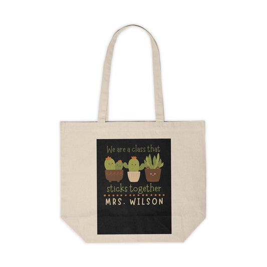 Cactus Class Tote Bag, Teacher Appreciation Gift, Eco-Friendly Shopping Bag, Classroom Supplies, Cute Canvas Tote