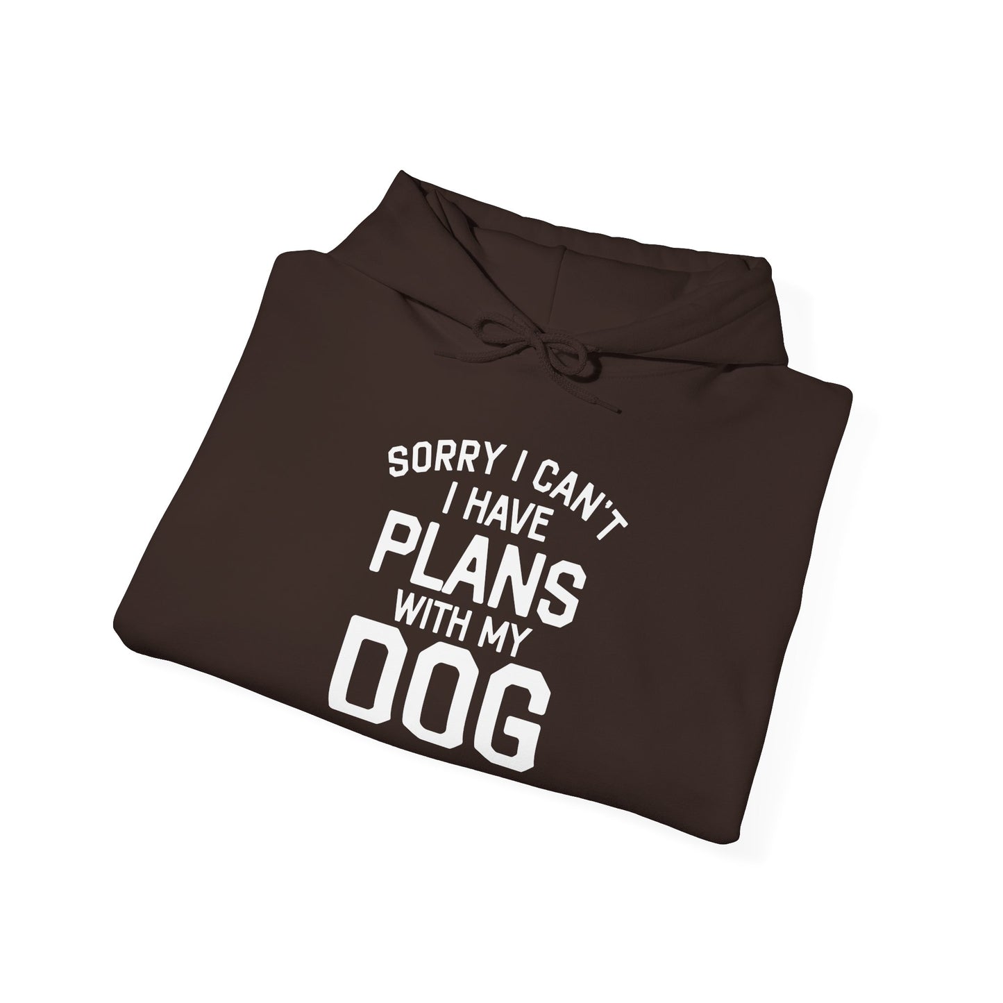 ‘Sorry I can’t, I have plans with my dog’ Heavy Blend™ Hooded Sweatshirt