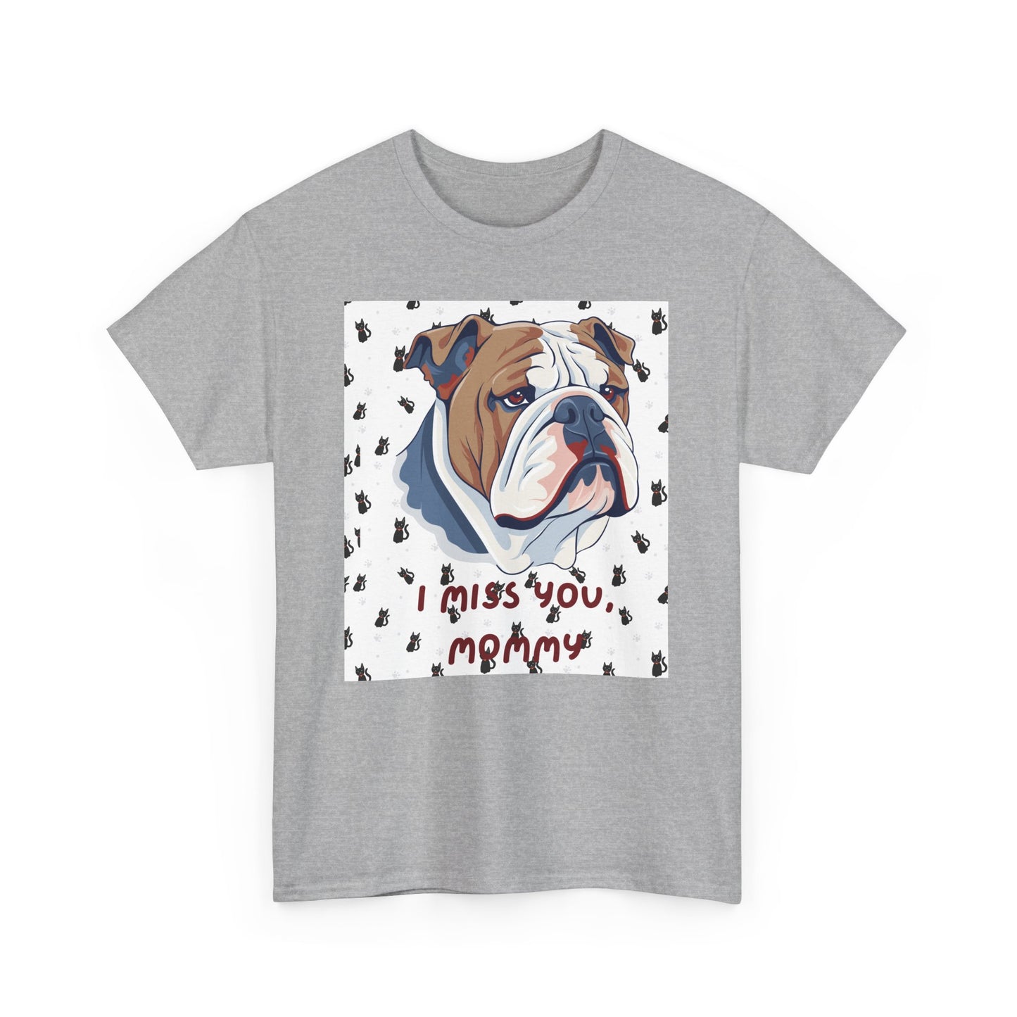 I Miss You Mommy Unisex Heavy Cotton Tee - Comforting Dog Design Tee